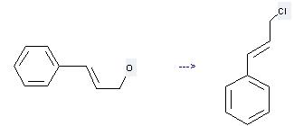 Cinnamyl chloride can be prepared by 3t-Phenyl-prop-2-en-1-ol. 